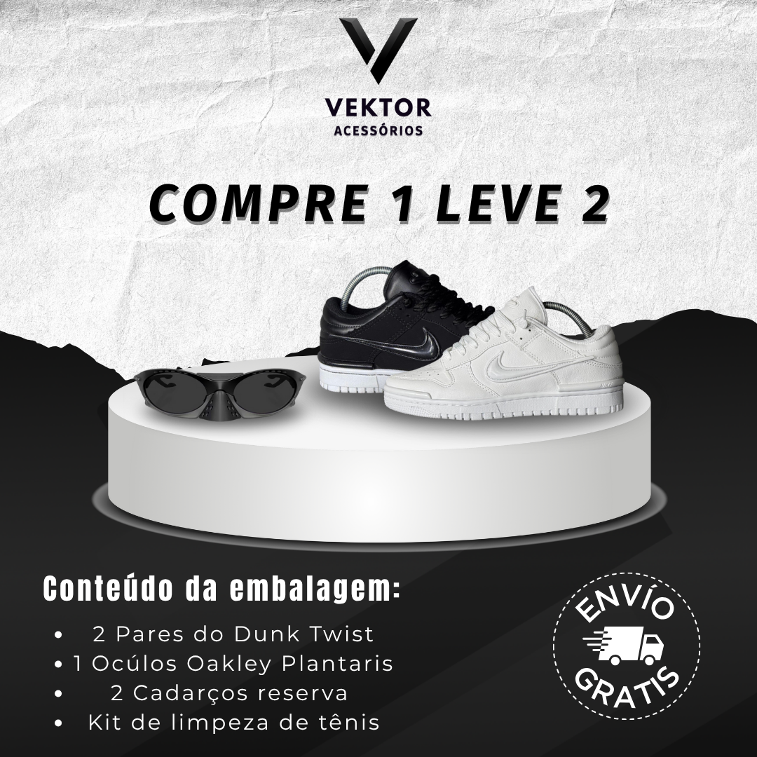 Pré Black Friday || Kit Magnata - Dunk Twist + Oakley Plantaris || 50% OFF + Frete Grátis