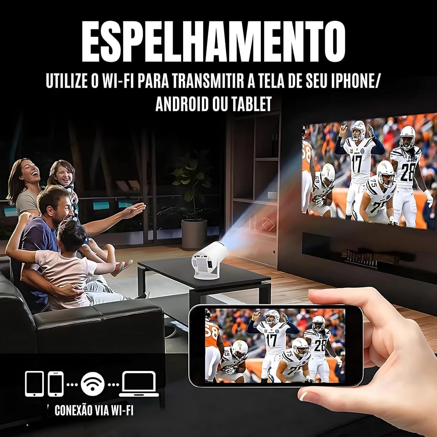 Pré Black Friday - Projetor Portátil HY300 | 50% OFF + Envio Grátis