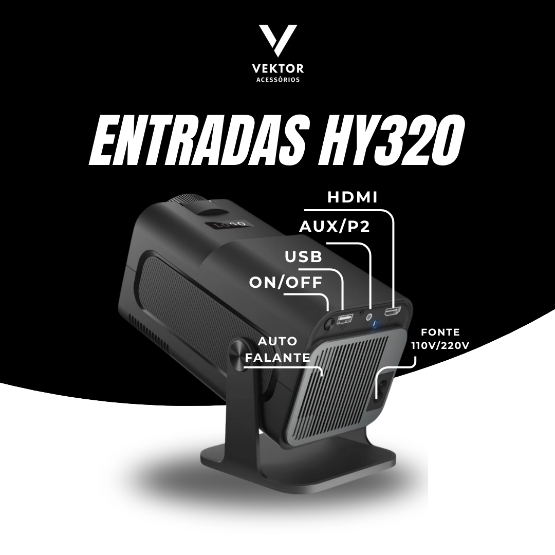 Pré Black Friday - Projetor Portátil HY320 | 50%off + Envio Grátis