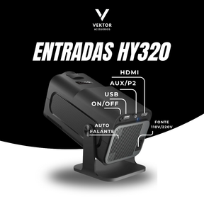 Pré Black Friday - Projetor Portátil HY320 | 50%off + Envio Grátis