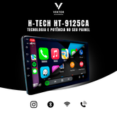 Multimídia MP5 2 Din 9 Polegadas" H-Tech HT-9125CA Android Auto CarPlay Sem Fio + Câmera de Ré