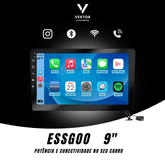 ESSGOO 9 polegadas Android Carplay 2 Din MP5 Carro Player GPS/ Bluetooth/FM／rádio do carro