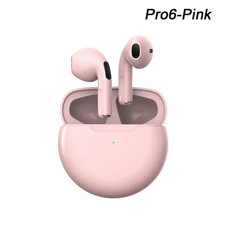 Air Pro 6 TWS Fones De Ouvido Sem Fio Bluetooth, Fones De Ouvido Originais, Mini Fones De Ouvido, Fones De Ouvido para Xiaomi, Android, Apple, iPhone