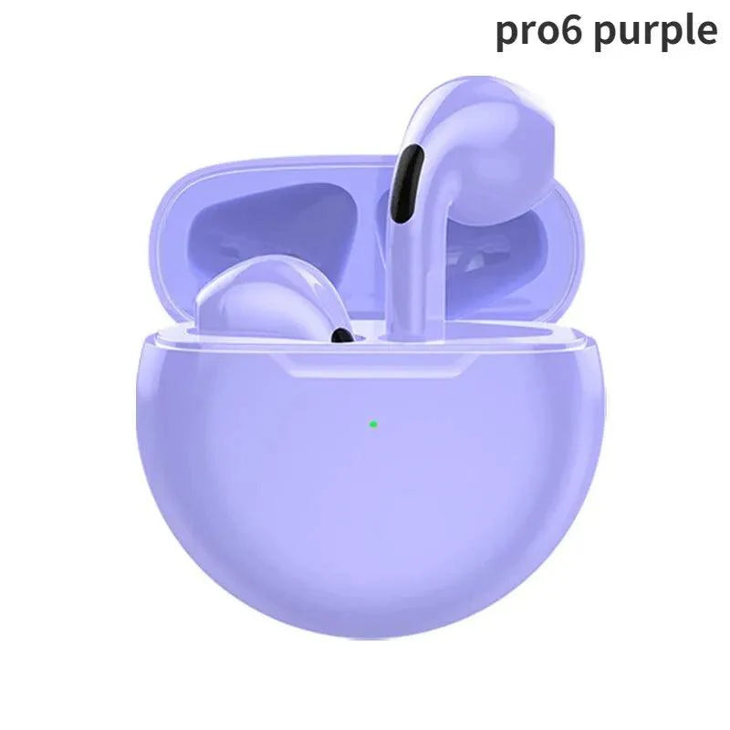 Air Pro 6 TWS Fones De Ouvido Sem Fio Bluetooth, Fones De Ouvido Originais, Mini Fones De Ouvido, Fones De Ouvido para Xiaomi, Android, Apple, iPhone