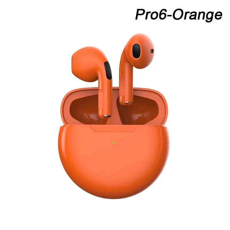 Air Pro 6 TWS Fones De Ouvido Sem Fio Bluetooth, Fones De Ouvido Originais, Mini Fones De Ouvido, Fones De Ouvido para Xiaomi, Android, Apple, iPhone