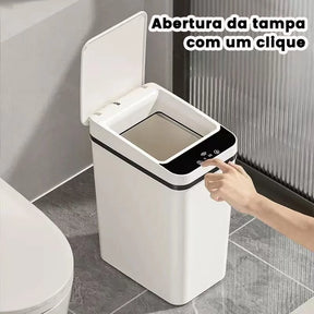 Lixeira Automática Inteligente com Sensor, Fácil de Abrir, Lixeira Doméstica de Toque, 13 Litros