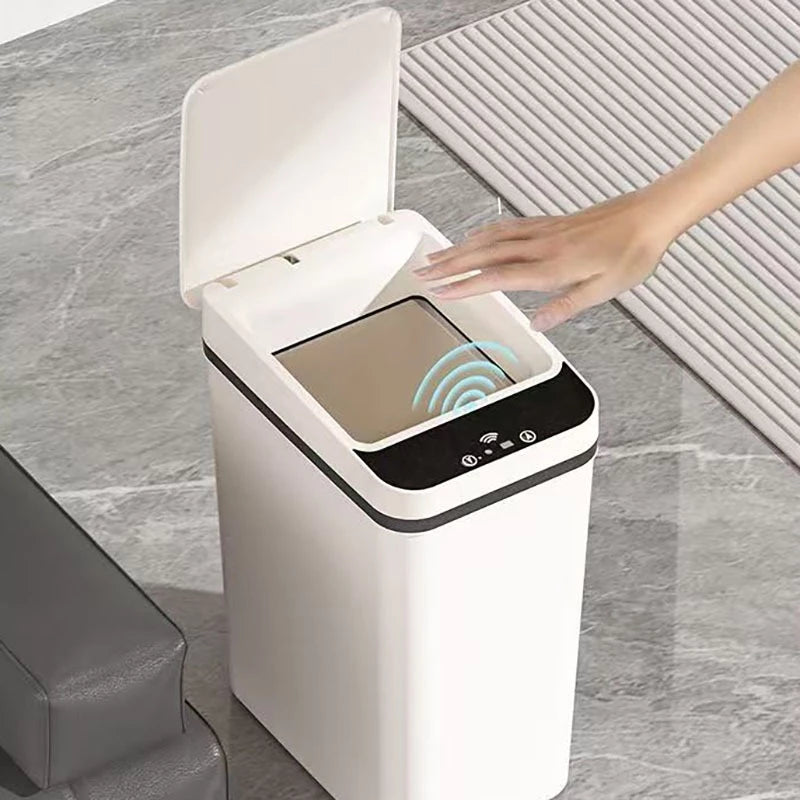 Lixeira Automática Inteligente com Sensor, Fácil de Abrir, Lixeira Doméstica de Toque, 13 Litros