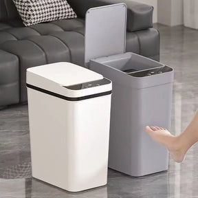 Lixeira Automática Inteligente com Sensor, Fácil de Abrir, Lixeira Doméstica de Toque, 13 Litros