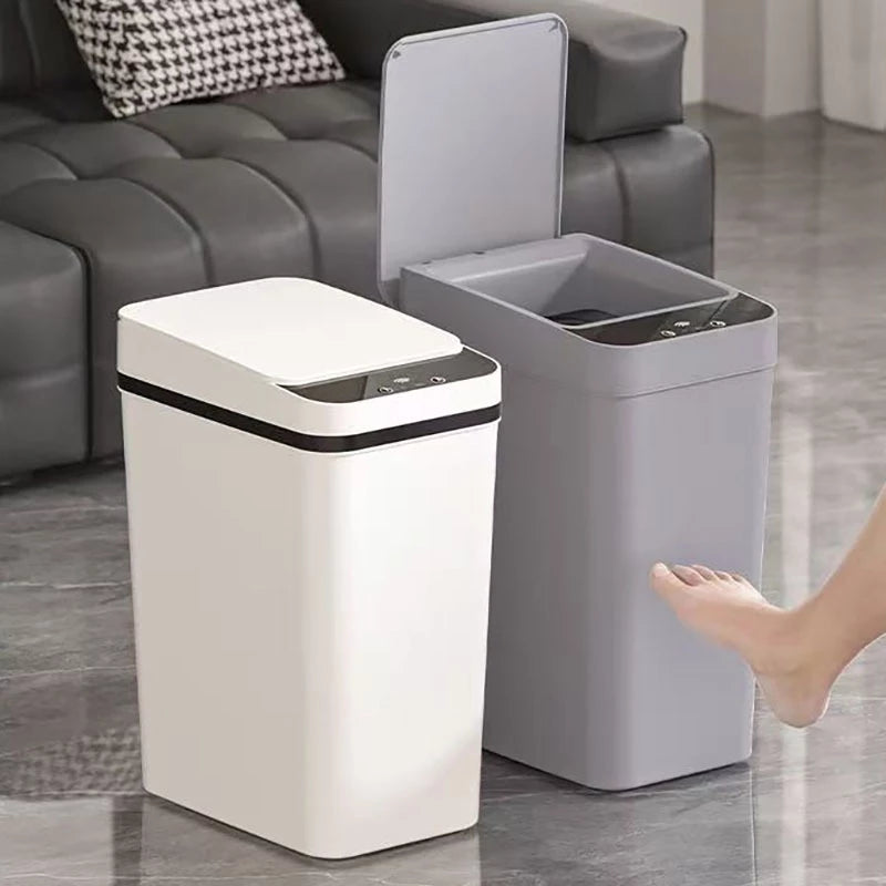 Lixeira Automática Inteligente com Sensor, Fácil de Abrir, Lixeira Doméstica de Toque, 13 Litros