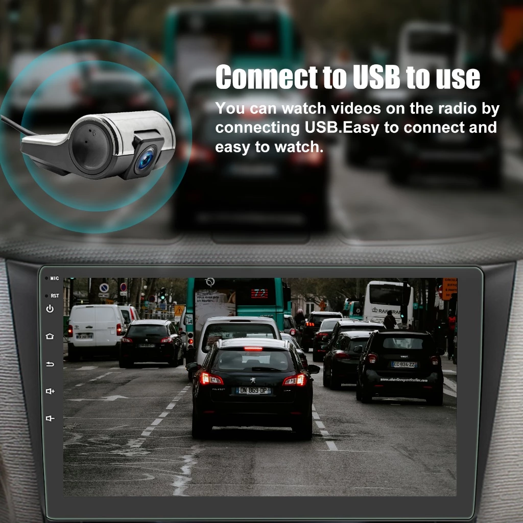 ESSGOO 9 polegadas Android Carplay 2 Din MP5 Carro Player GPS/ Bluetooth/FM／rádio do carro