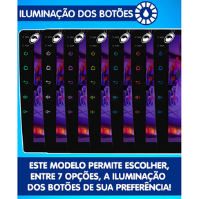 Multimídia MP5 2 Din 9 Polegadas" H-Tech HT-9125CA Android Auto CarPlay Sem Fio + Câmera de Ré