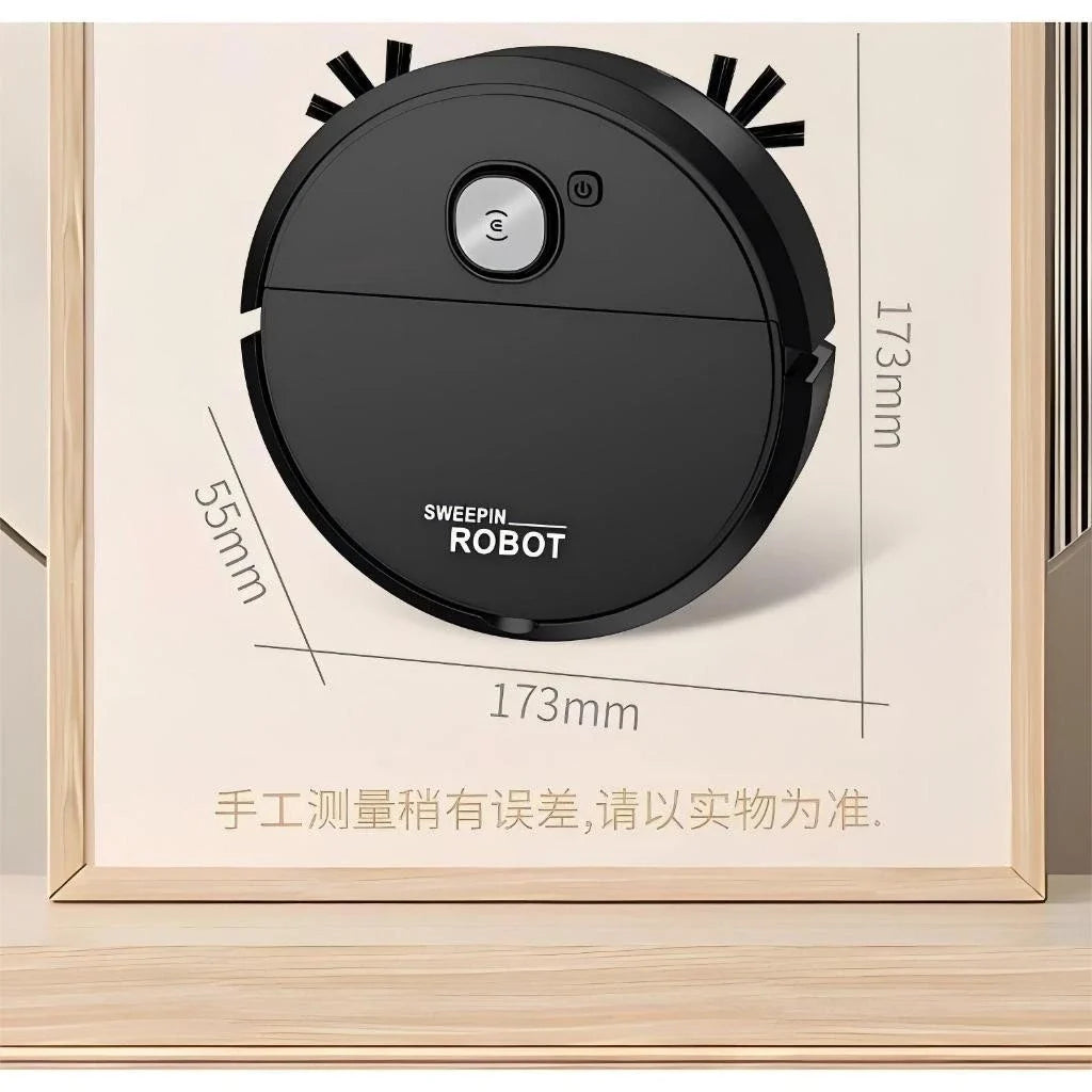 Robô Aspirador 3 em 1 Inteligente e Silencioso – Varredura, Sucção e Limpeza Úmida Automática